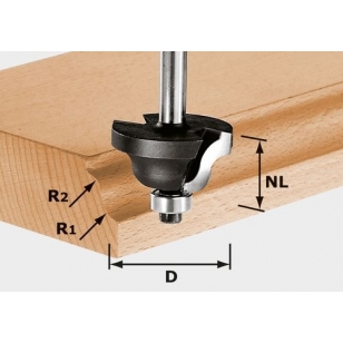 Festool Dvojoblúková fréza HW S8 D38,1/R6,35/R6,35