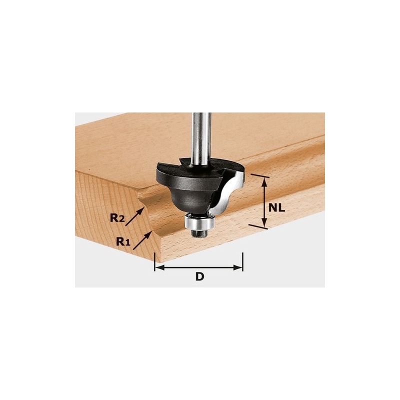 Festool Dvojoblúková fréza HW S8 D38,1/R6,35/R6,35
