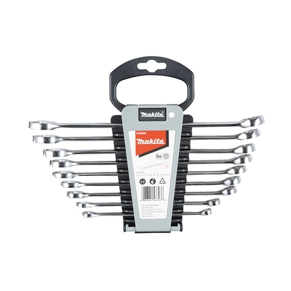 MAKITA Sada kombinovaných kľúčov vidlica / očko 9 ks B-65539