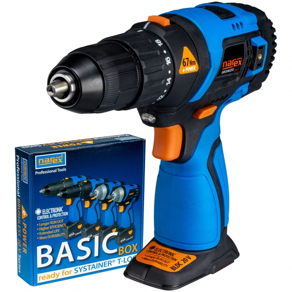 Narex ASv 200-2B - 20v BRUSHLESS e-POWER bezuhlíkový Vŕtací skrutkovač BASIC BOX