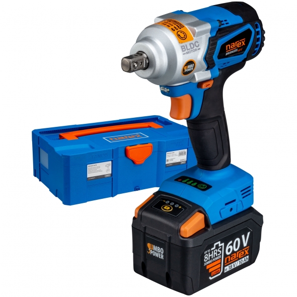 Narex ASR 620-3SB - 60v BRUSHLESS JUMBO POWER bezuhlíkový rázový uťahovač s reguláciou Výkonu
