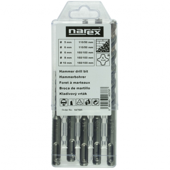 Narex SDS-plus PRO 4 - Súprava Vrtákov 4 PLUS do betónu