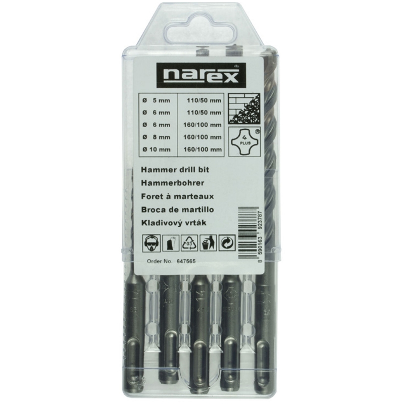 Narex SDS-plus PRO 4 - Súprava Vrtákov 4 PLUS do betónu