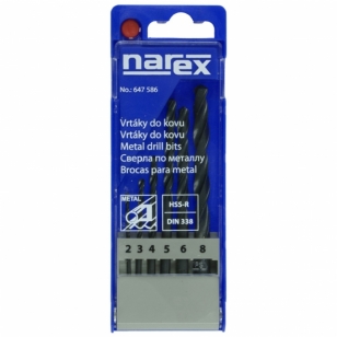 Narex 6-SET METAL HSS - Súprava Vrtákov do kovu HSS-R