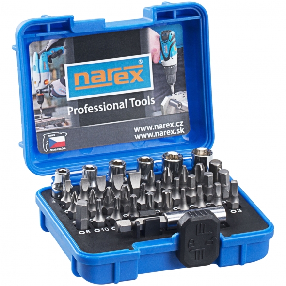 Narex 37-Bit Box - 37 dielna súprava skrutkovacích bitov a orechov Industrial-Crv