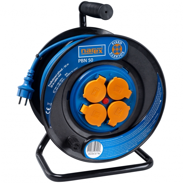 Narex PBN 50 - Gumový predlžovací kábel na bubne – 50 m