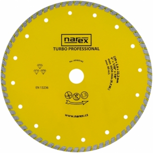 Narex DIA 230 TP - Diamantový rezací kotúč na stavebné materiály TURBO PROFESSIONAL