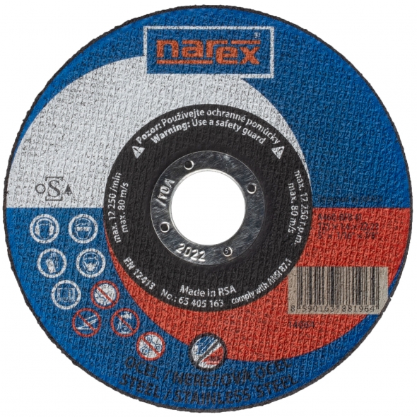Narex RK ø 125×1.6x22.2 A 46Q-BFB 41 - Rezný kotúč 2 V 1 na rezanie bežnej a ušľachtilej ocele