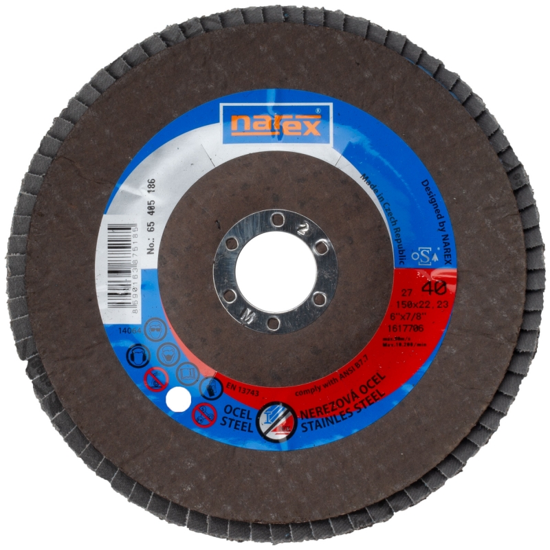 Narex SET LK  ø 150x22.2  27 ZA 40 - Lamelový kotúč 2 V 1 na brúsenie bežnej a ušľachtilej ocele