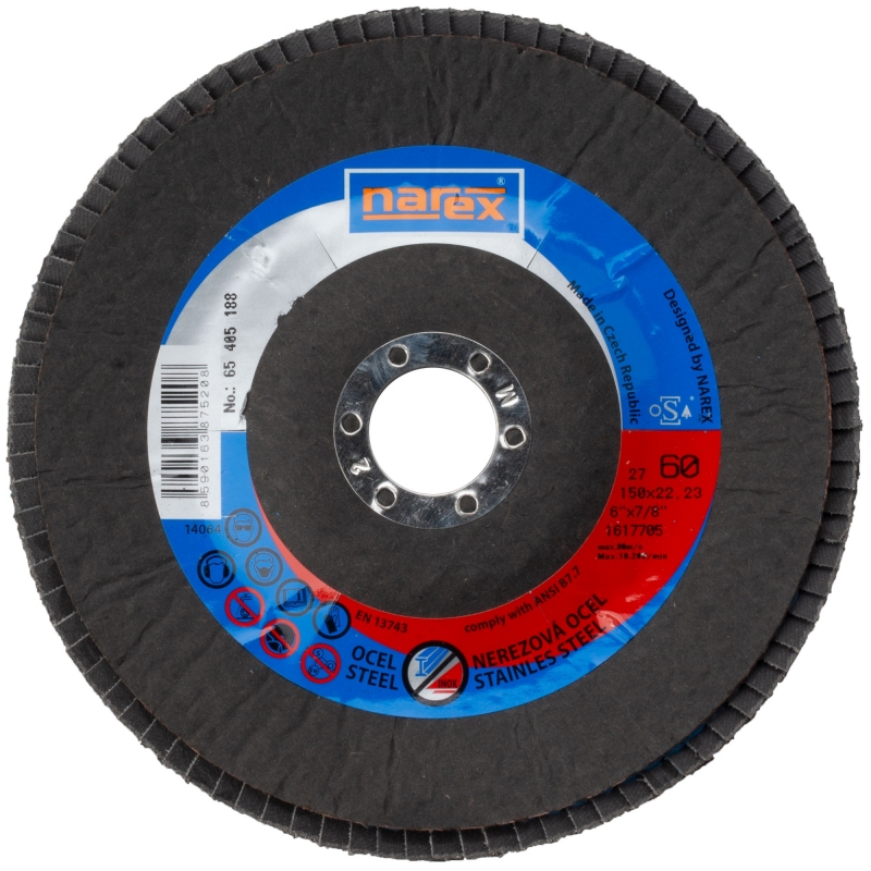 Narex LK ø 150×22.2 27 ZA 60 - Lamelový kotúč 2 V 1 na brúsenie bežnej a ušľachtilej ocele