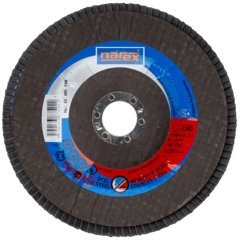 Narex SET LK  ø 150x22.2  27 ZA 80 - Lamelový kotúč 2 V 1 na brúsenie bežnej a ušľachtilej ocele