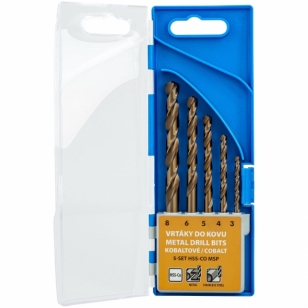 Narex 5-SET HSS-CO MSP - Vysoko Výkonné Vrtáky pre náročné operácie V bežných a legovaných oceliach