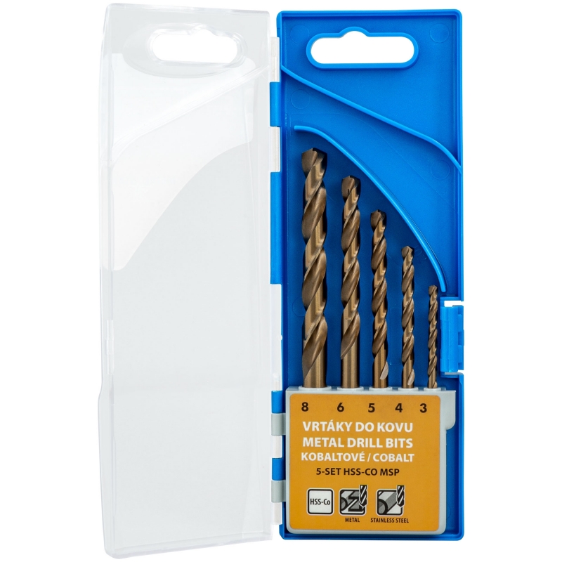 Narex 5-SET HSS-CO MSP - Vysoko Výkonné Vrtáky pre náročné operácie V bežných a legovaných oceliach