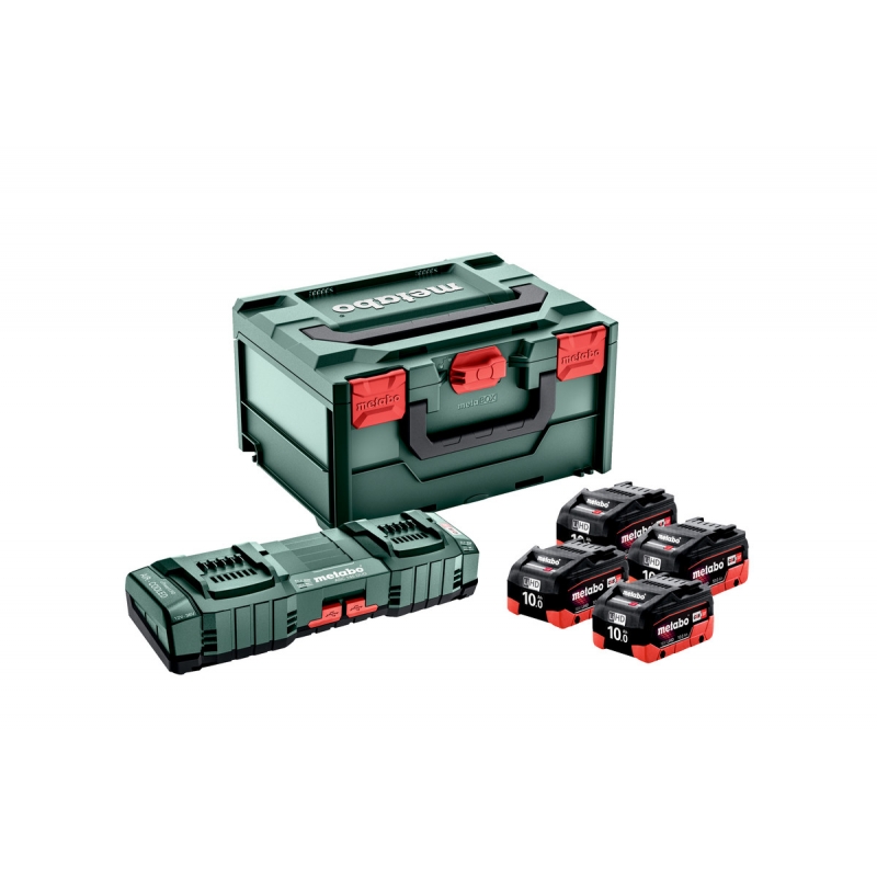 METABO BASIC-SET 4X LIHD 10AH + ASC 145 DUO + METABOX (685143000)