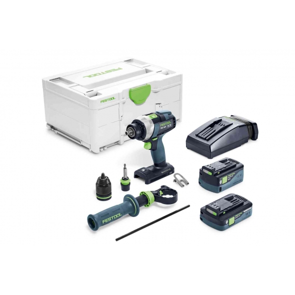 FESTOOL Akumulátorové vŕtacie skrutkovače QUADRIVE TDC 18/4 5,2/4,0 575602 I-Plus