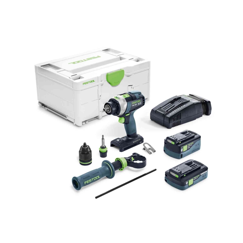 FESTOOL Akumulátorový skrutkovač s príklepom QUADRIVE TPC 18/4 5,2/4,0 I-Plus-SCA  576771