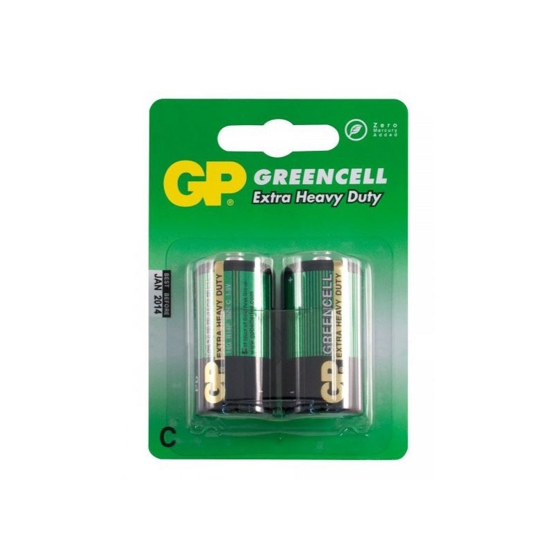 Batéria C ZnCl Greencell, GP Batteries, 2 kusy