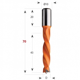 CMT 309 Vrták kolíkovací nepriechodzí S10 L70 HW - D12x43 S-10x20 L70 L