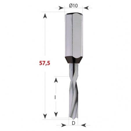 CMT 310 Xtreme Vrták kolíkovací nepriechodzí S10 L57,5 HWM - D5x22 S-10x27 L57,5 L