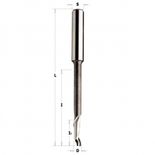 CMT C189 Špirálová fréza dlhá na ALU a PVC - D5x35 l2-18 L80 S-8mm HSS
