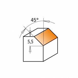 CMT C910 Kombinovaná fréza - 45st. D27x5,5 S-8 HM