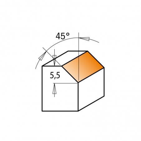 CMT C910 Kombinovaná fréza - 45st. D27x5,5 S-8 HM