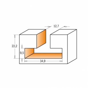 CMT C950.6 Fréza na cylindrické drážky HW - D34,9x22,2 d12,7 S-12