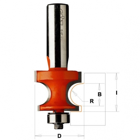 CMT C961 Fréza pre zaoblenie hrán - R6,35 D28,6x22,2 S-12 HM