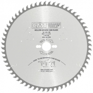 CMT Industrial C287 Pílový kotúč na lamino bez predrezu - D303x3,2 d30 Z60 HM -6st.Neg