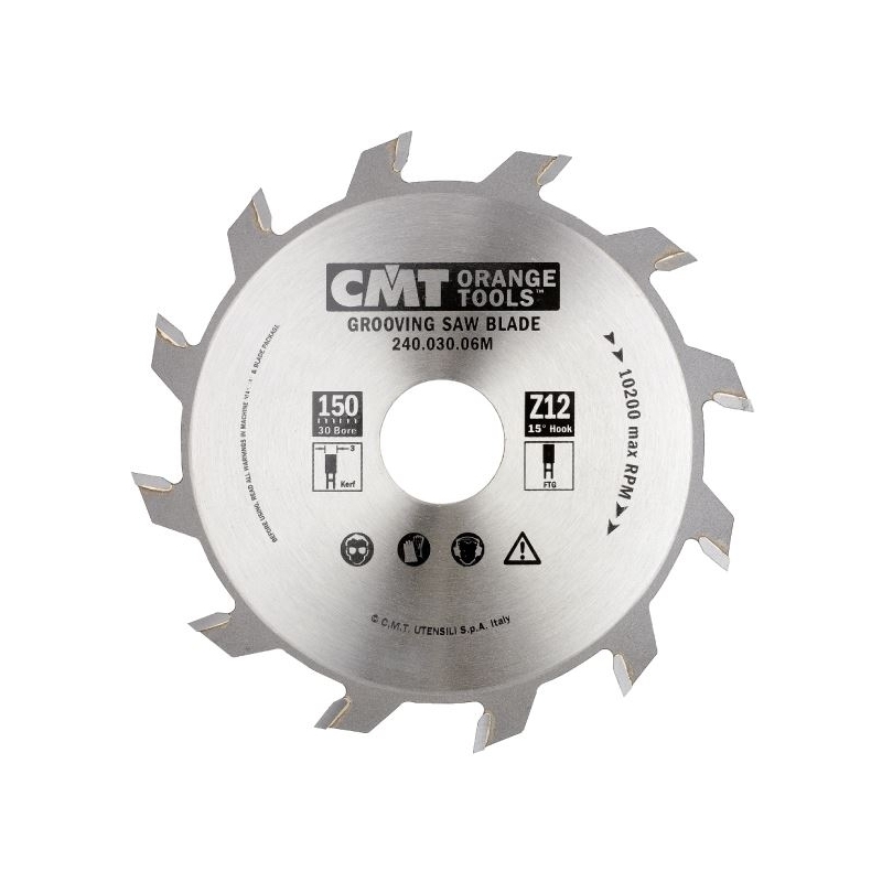 CMT Industrial Drážkovací kotúč - D150x6 d30 Z12 HM