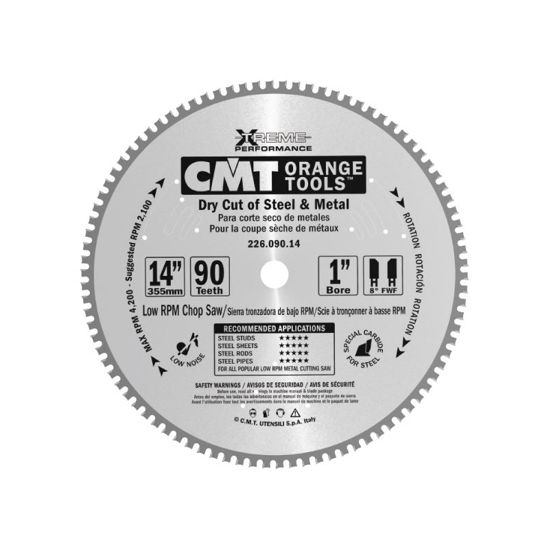 CMT Industrial Pílový kotúč na železo - D136x1,5 d20 Z30 HM