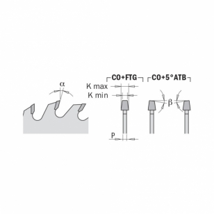 CMT Predrezový kotúč kónický pre CNC stroje - D215x4,3-5,5 d50 Z42 HM