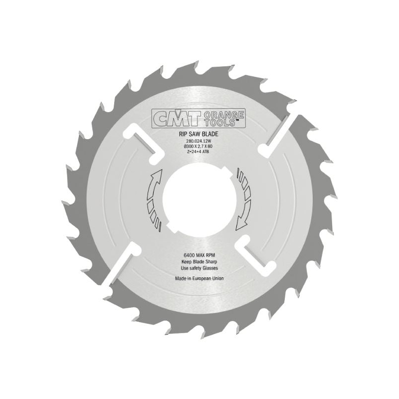 CMT Rozmietací kotúč s vyhadzovacím zubom tenký - D250x2,7 d70 Z20+4 MEC HM