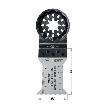 CMT Starlock Ponorný pílový list BIM s predĺženou životnosťou, na drevo a klince - 35 mm, set 50 ks