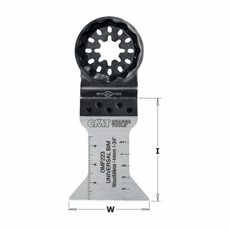CMT Starlock Ponorný pílový list BIM s predĺženou životnosťou, na drevo a kov - 44 mm, set 50 ks