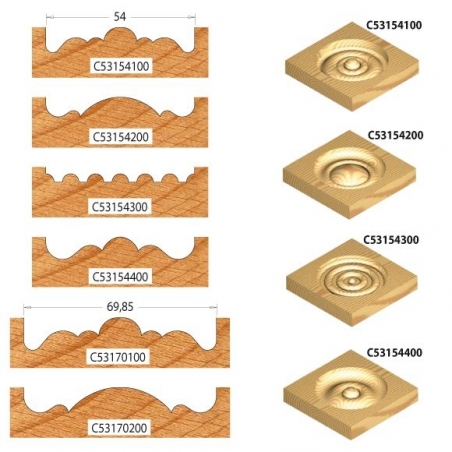 CMT Vŕtacia fréza na rozety - D69,85 L76,5 S-9,5