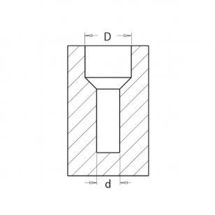 CMT Vrták so záhlbníkom a stop dorazom - 45st. D16 d5 S10