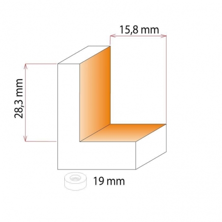 IGM F049 Veľká falcovacia fréza - H16 D50,8x28,3 L87 S-12 HM