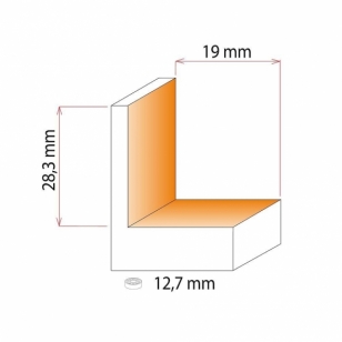 IGM F049 Veľká falcovacia fréza - H16 D50,8x28,3 L87 S-12 HM