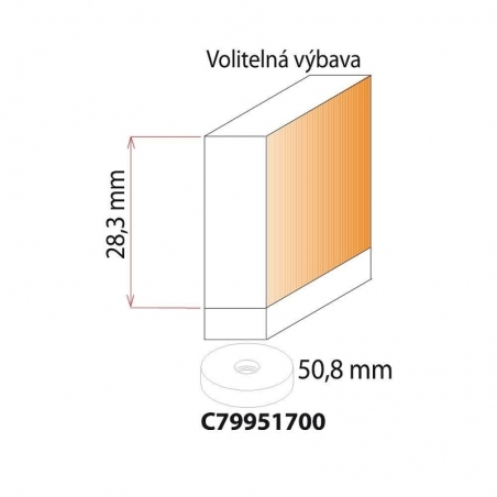 IGM F049 Veľká falcovacia fréza - H16 D50,8x28,3 L87 S-12 HM