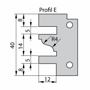 IGM F641 Profil-kontra fréza na rámy MAN - D120x40 d30 Z2 ALU