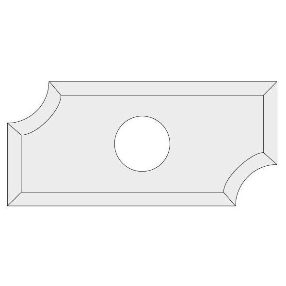 IGM N031 Žiletka tvrdokovová rádiusová - R2 19,5x9x1,5 UNI