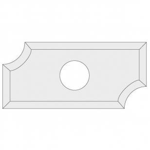 IGM N031 Žiletka tvrdokovová rádiusová - R2 19,5x9x1,5 UNI