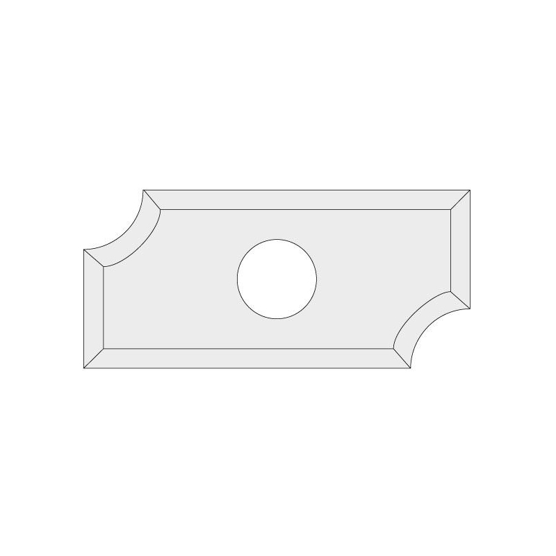 IGM N031 Žiletka tvrdokovová rádiusová - R8 24,5x12x1,5 UNI