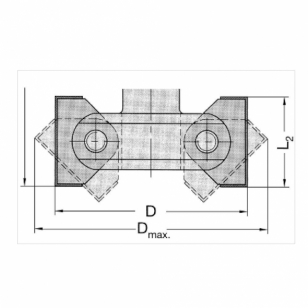 IGM Nastaviteľná uhlová CNC fréza HM - D85x39,5 Dmax102  L92 S-20 Z2