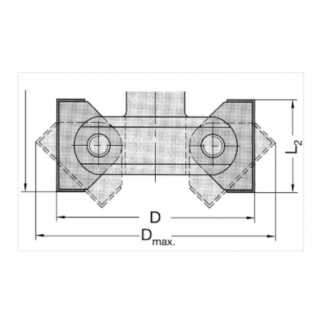 IGM Nastaviteľná uhlová CNC fréza HM - D85x39,5 Dmax102  L92 S-20 Z2