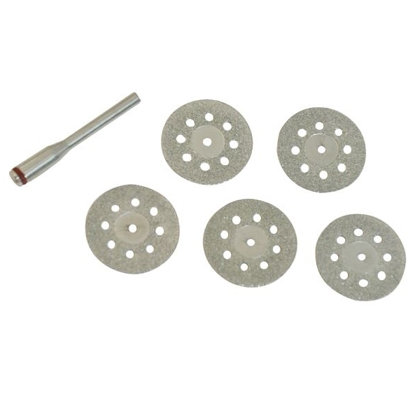 Sada diamantových rezných kotúčov 5ks + stopka S-3,2mm