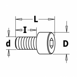 Skrutka - M4x6 D7 imbus 2,5