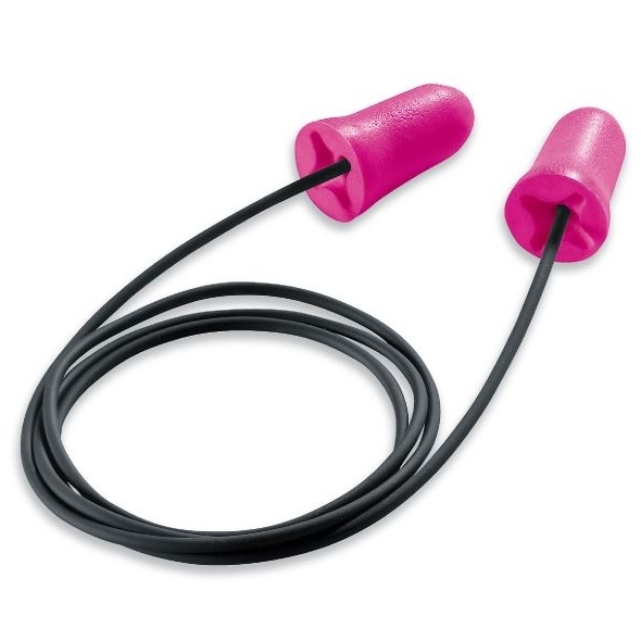 Uvex com4-fit Štople do uší - zátky so šnúrkou, ružové 10 párov