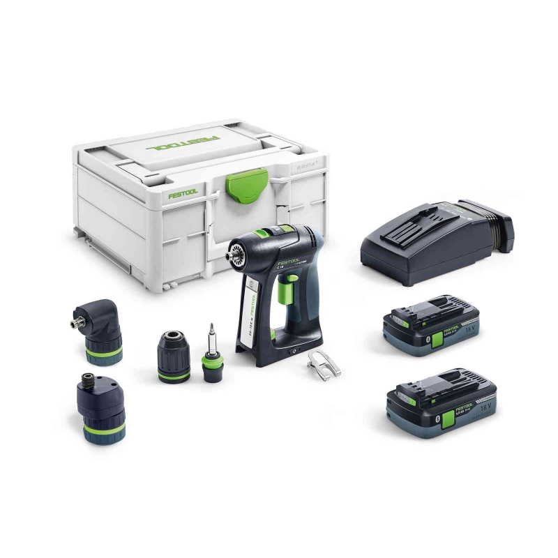 Festool Akumulátorové vŕtacie skrutkovače C 18 HPC 4,0 I-Set NEW